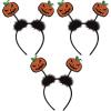 Beistle Glittered Jack-O’-Lantern Bopper Headbands 3-Count – Halloween Headwear Party Favors with Marabou Trim and Felt Pumpkins for Costumes, Photos, Trick-Or-Treat and Spooky Events