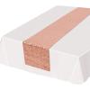 Beistle Gold Sequin Table Runners, 2-Pack Sparkling Fabric with Glittering Sequins for Weddings, Banquets, Holiday Parties, Bridal Showers, Birthdays, and Elegant Dining Table Settings, 12” x 75”(Rose Gold)