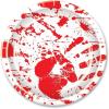 Beistle Halloween Party Decoration Bloody Handprints Plates,Red / White 9″- Pack of 8