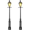 Beistle Lamppost Photo Props, 6′ Tall – Mardi Gras Street Light Wall Decorations, Cut Out Parisian Christmas Party Backdrop(Lamppost – 2 Piece)