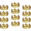 Beistle Plastic Jeweled King’s Crowns – 12-Count Gold Adjustable Costume Headpieces with Gems for Medieval Birthday Parties, Stage Plays, Photo Booths, Mardi Gras and Royal Celebrations