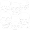 Beistle Plastic Skull Cutouts 12-Pack White Halloween Skeleton Decorations for Indoor and Outdoor Haunted House, DIY Crafts, Yard and Wall Displays, Classic Party Decor, 5.5″–11″