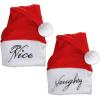 Beistle Plush Hats – Party Hats for Birthday & Holiday Theme Parties: Christmas – Santa(Naughty/Nice – 2 Piece)