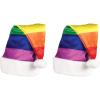 Beistle Plush Hats – Party Hats for Birthday & Holiday Theme Parties: Christmas – Santa(Rainbow)
