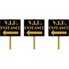 Beistle S54912AZ3 V.I.P. Entrance Yard Sign 3 Piece, Black/Gold(3 Piece)