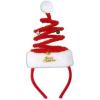 Beistle Springy Santa Claus Hat Headband Christmas Party Costume Accessories Winter Theme Headwear, Multi-colored, Pkg/1