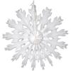 Beistle Tissue Paper Snowflake, White Hanging Christmas Decorations & Holiday Decor, Winter Wonderland Snow Design for Festive Gatherings, 15”(1 piece)