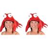 Beistle Unisex Plush Hat – Party Supplies,Themed Headwear, Photo Booth Prop, Costume Dress-Up(Crab – 2 Piece)
