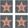 Beistle Walk of Fame Star Peel-N-Place Decoration Pack of 4