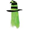 Beistle Witch Hat w/Lime Green Hair