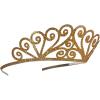 Glittered Tiara (gold) Party Accessory (1 count) (1/Pkg)(Multicolor)