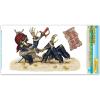 Pirate Skeleton Peel ‘N Place (dead men sign included) Party Accessory (1 count) (1/Sh)