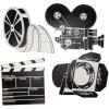 Pkgd Movie Set Cutouts Party Accessory (1 count) (4/Pkg)(16″)