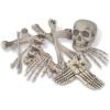 Skeleton Decoration Bone Décor Beistle 12 Piece Plastic Novelty Skeleton Bones and Skull Horror Haunted House Prop Decorations Spooky Halloween Party Supplies, 6″-16″, Off White/Gray(12_Bones)
