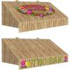 Three Dimensional Tiki Bar Novelty Wall Awnings 2 Piece Luau Party Decorations