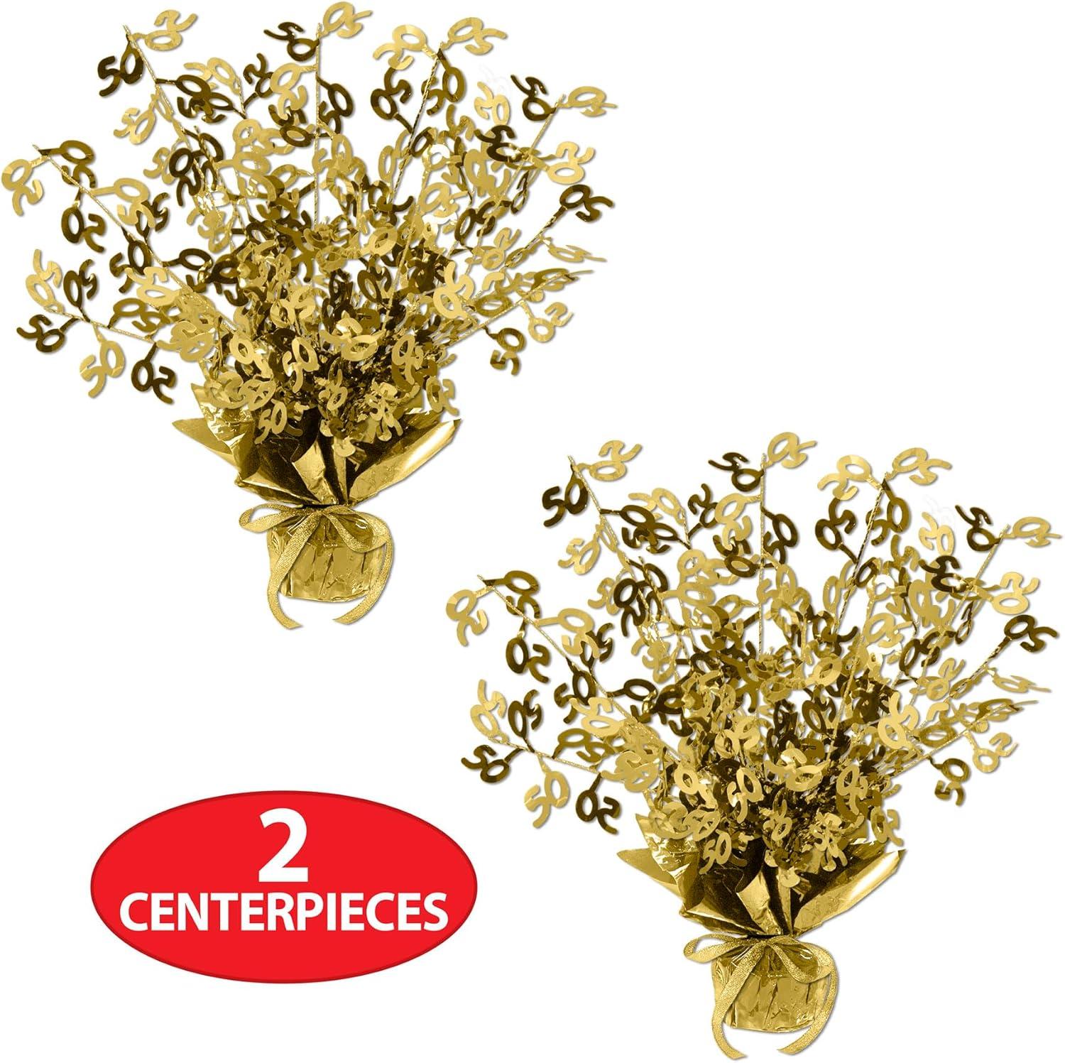 imageBeistle 54280GD Gold 50 Gleam N Burst Centerpiece 15Inch Gold2