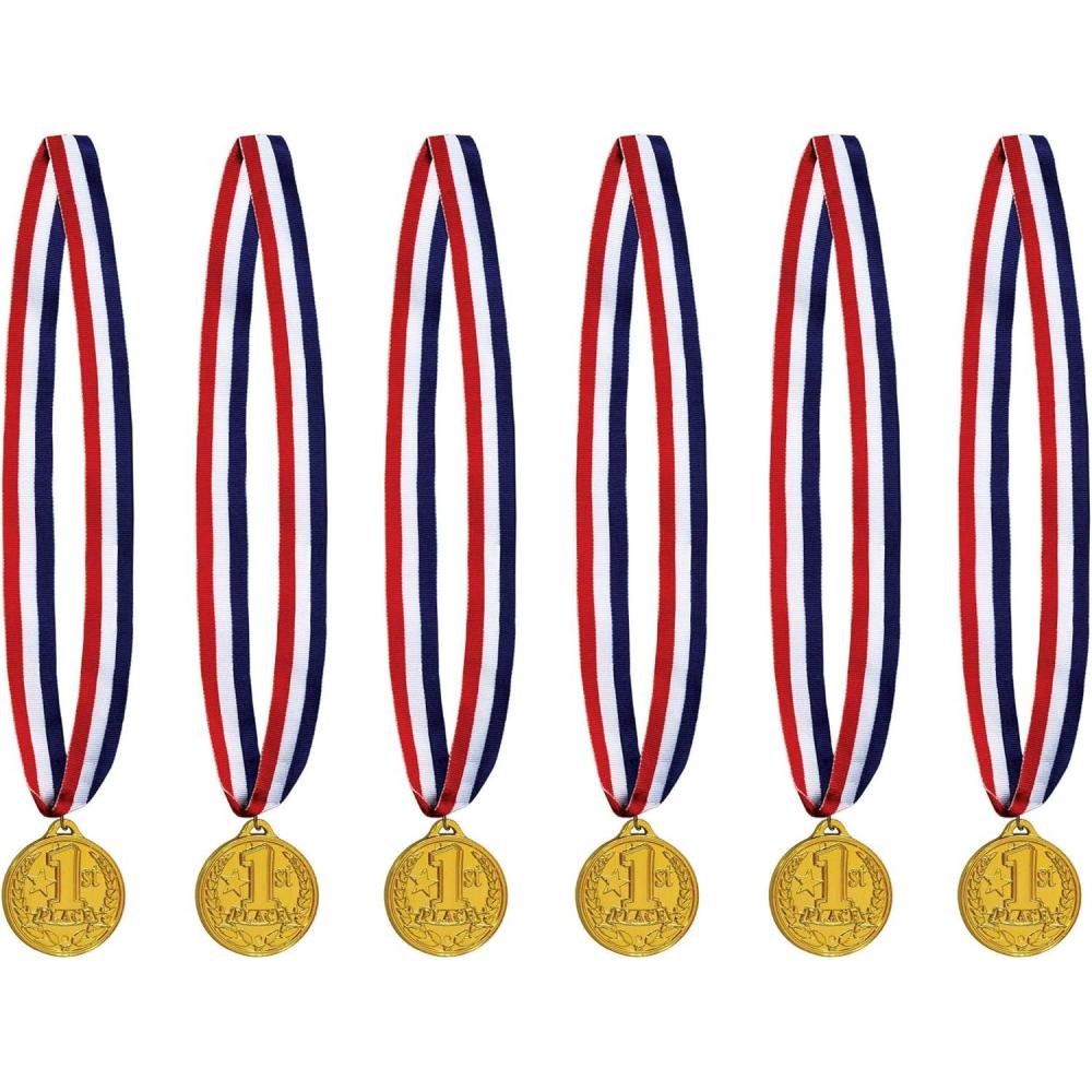 image1st Place Medal with Ribbon Pack of 6
