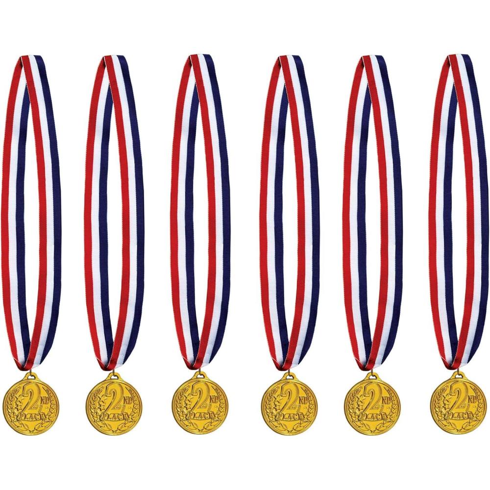 image2nd Place Medal with Ribbon Pack of 6