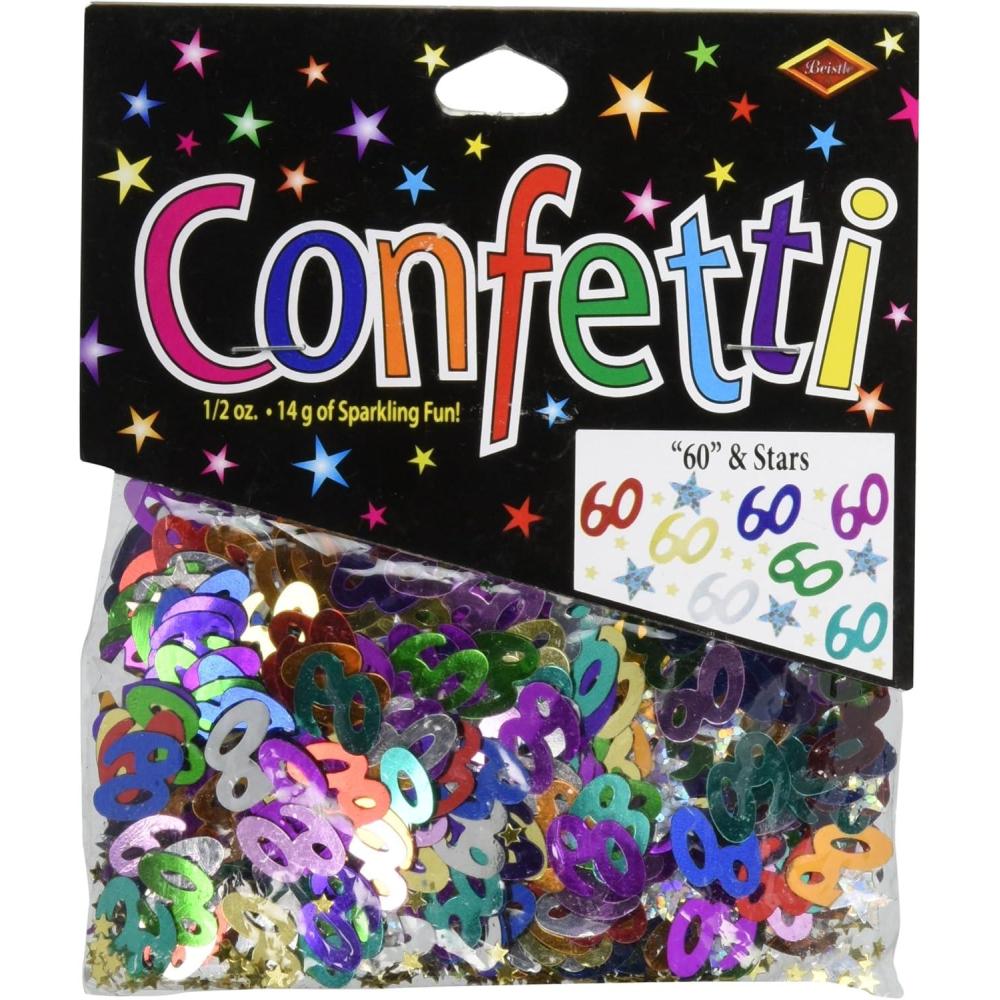 image60th And Stars Confetti Party Accessory