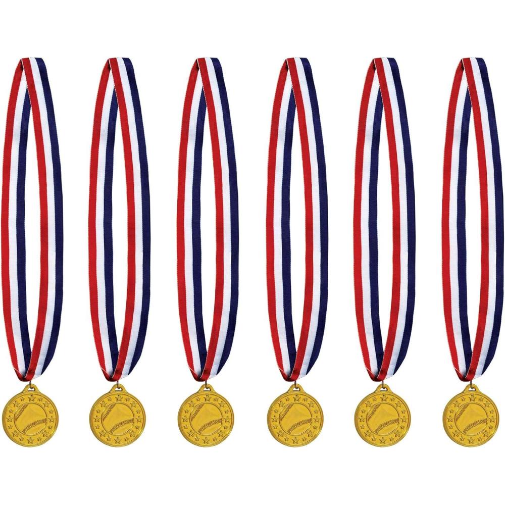 imageBaseball Medal with Ribbon Pack of 6