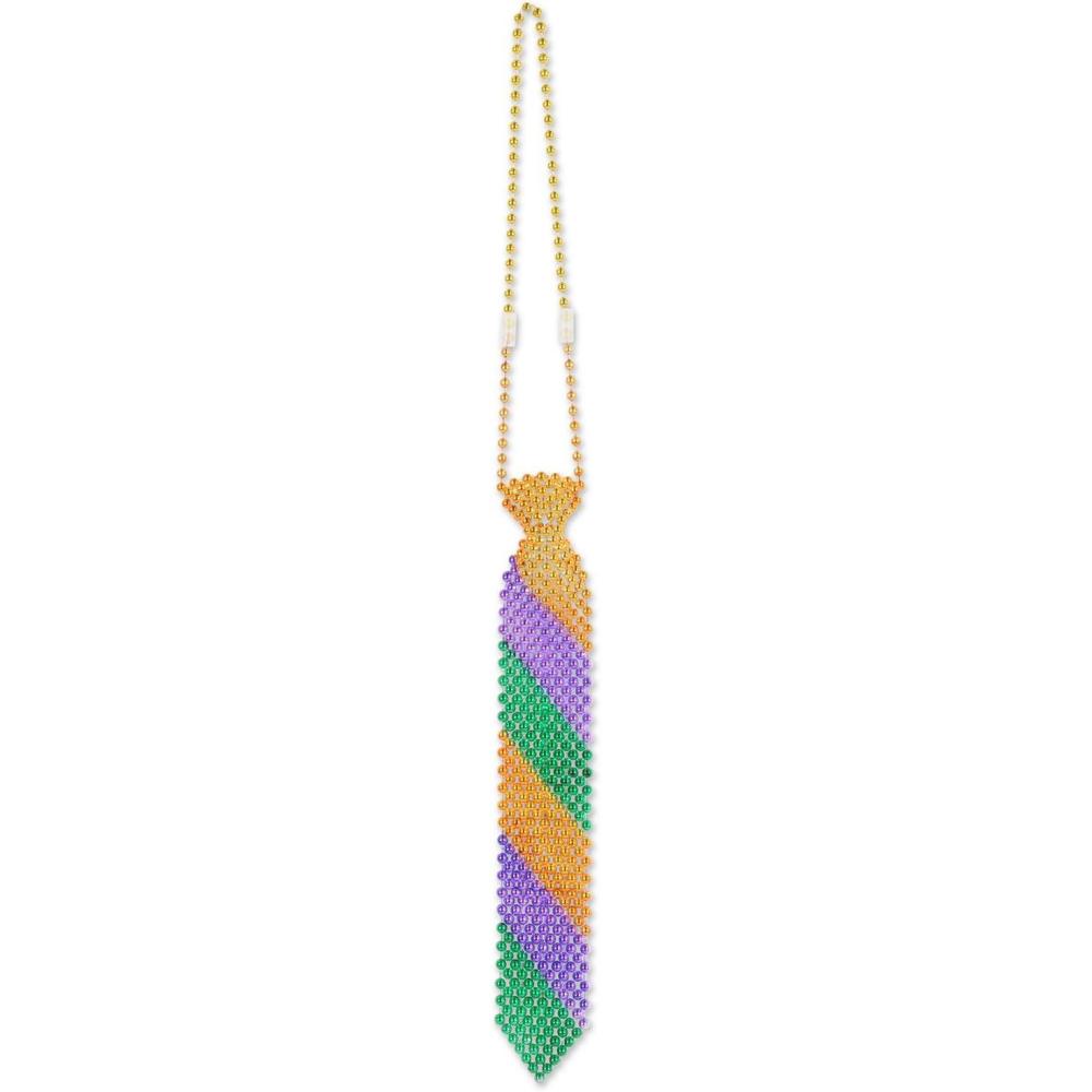 imageBeaded Rainbow Design Holiday Neck TieBeaded Mardi Gras Design Neck Tie
