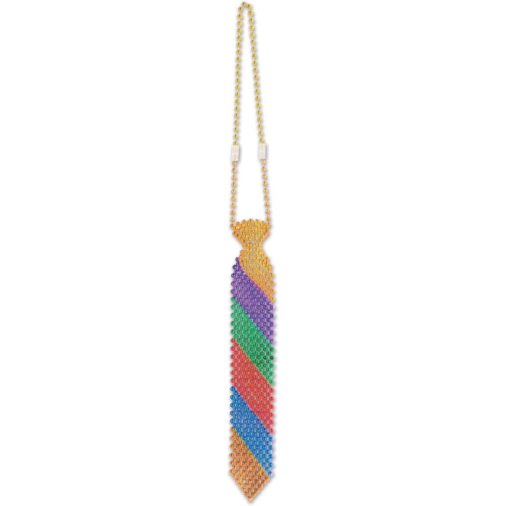 imageBeaded Rainbow Design Holiday Neck TieBeaded Rainbow Design Holiday Neck Tie