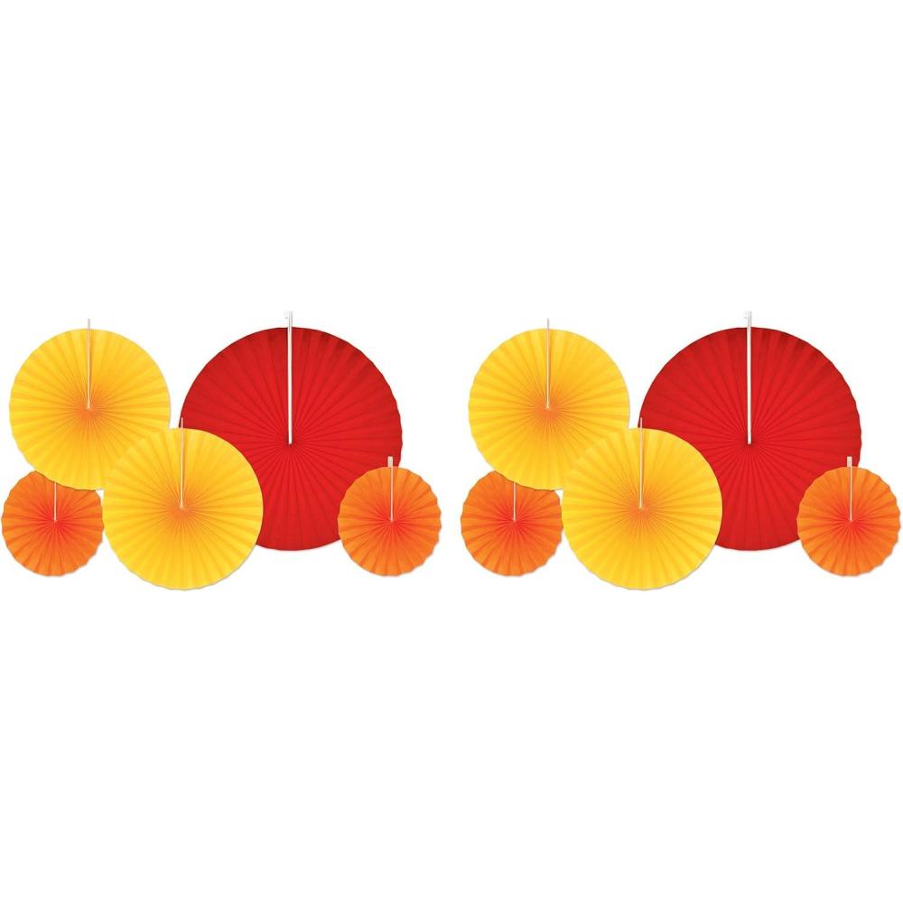 imageBeistle 10 Piece Fall Harvest Decor Accordion Paper Fans For Thanksgiving Party Decorations