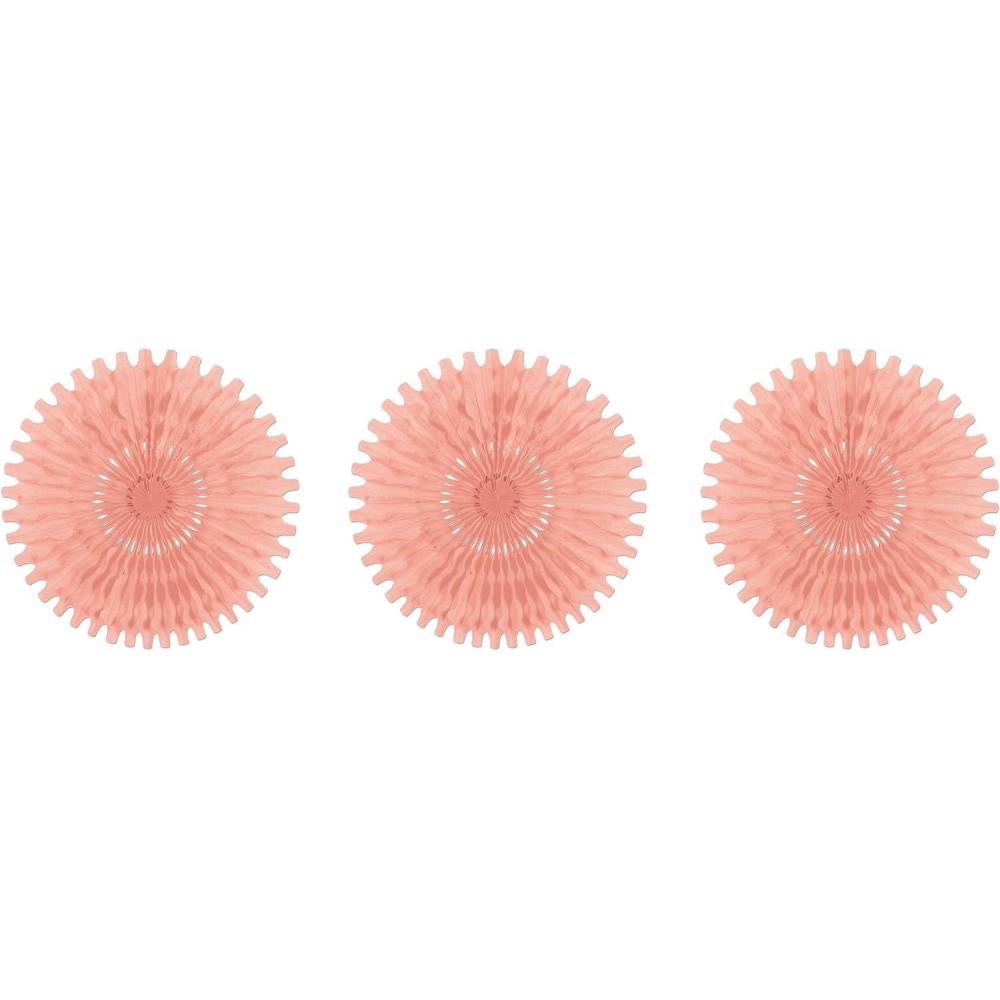 imageBeistle 12 Piece Fall Tissue Paper Fan Decorations For Thanksgiving And Autumn CelebrationsBlush Pink
