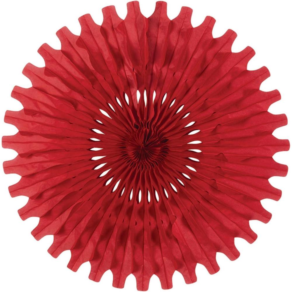 imageBeistle 12 Piece Fall Tissue Paper Fan Decorations For Thanksgiving And Autumn CelebrationsRed