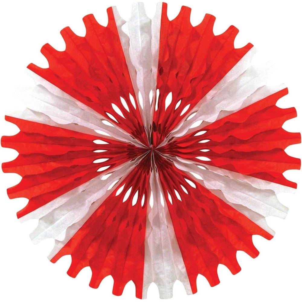 imageBeistle 12 Piece Fall Tissue Paper Fan Decorations For Thanksgiving And Autumn CelebrationsRedWhite