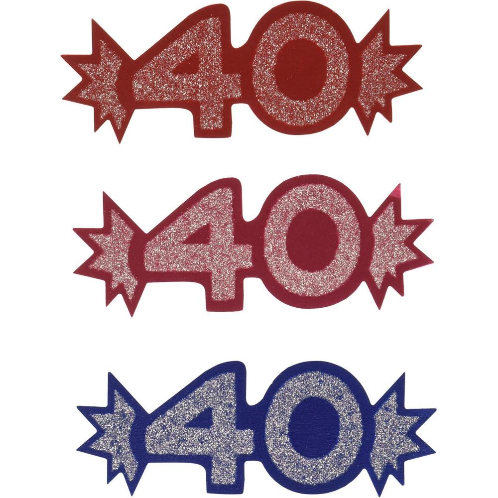 imageBeistle 12 Piece Gold Cardstock Paper Happy 50th Birthday Party Decorations Cut Outs for Home and Office40 Mini Glittered Foil Cutouts