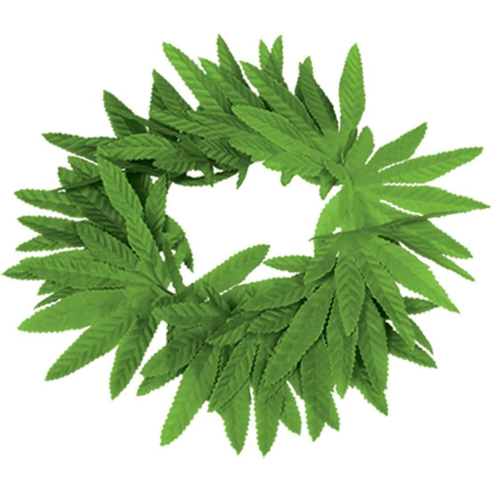 imageBeistle 12Pack Tropical Fern Leaf Headband 20Inch Green