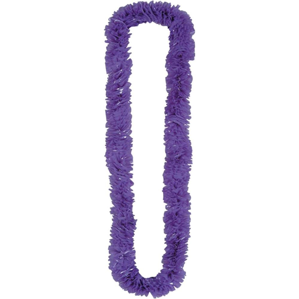 imageBeistle 144Pack SoftTwist Poly Leis Party Favors 112 by 36Inch Purple