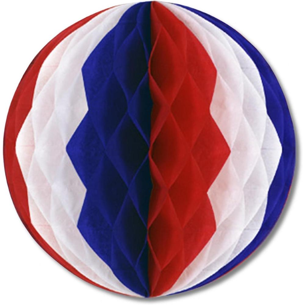 imageBeistle 1Pack Tissue Ball 14InchRedWhiteBlue