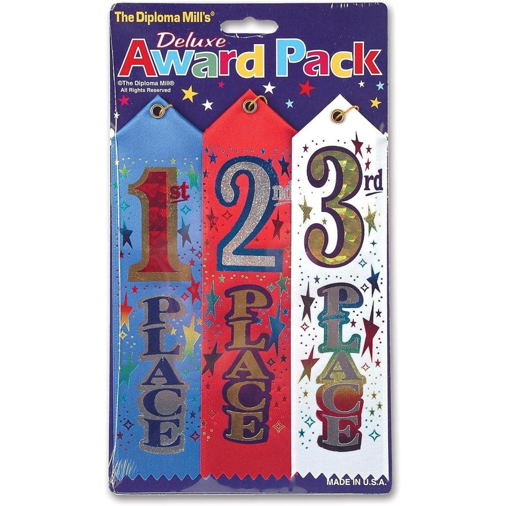 imageBeistle 1st 2nd 3rd Place Award Pack RibbonsOne Size
