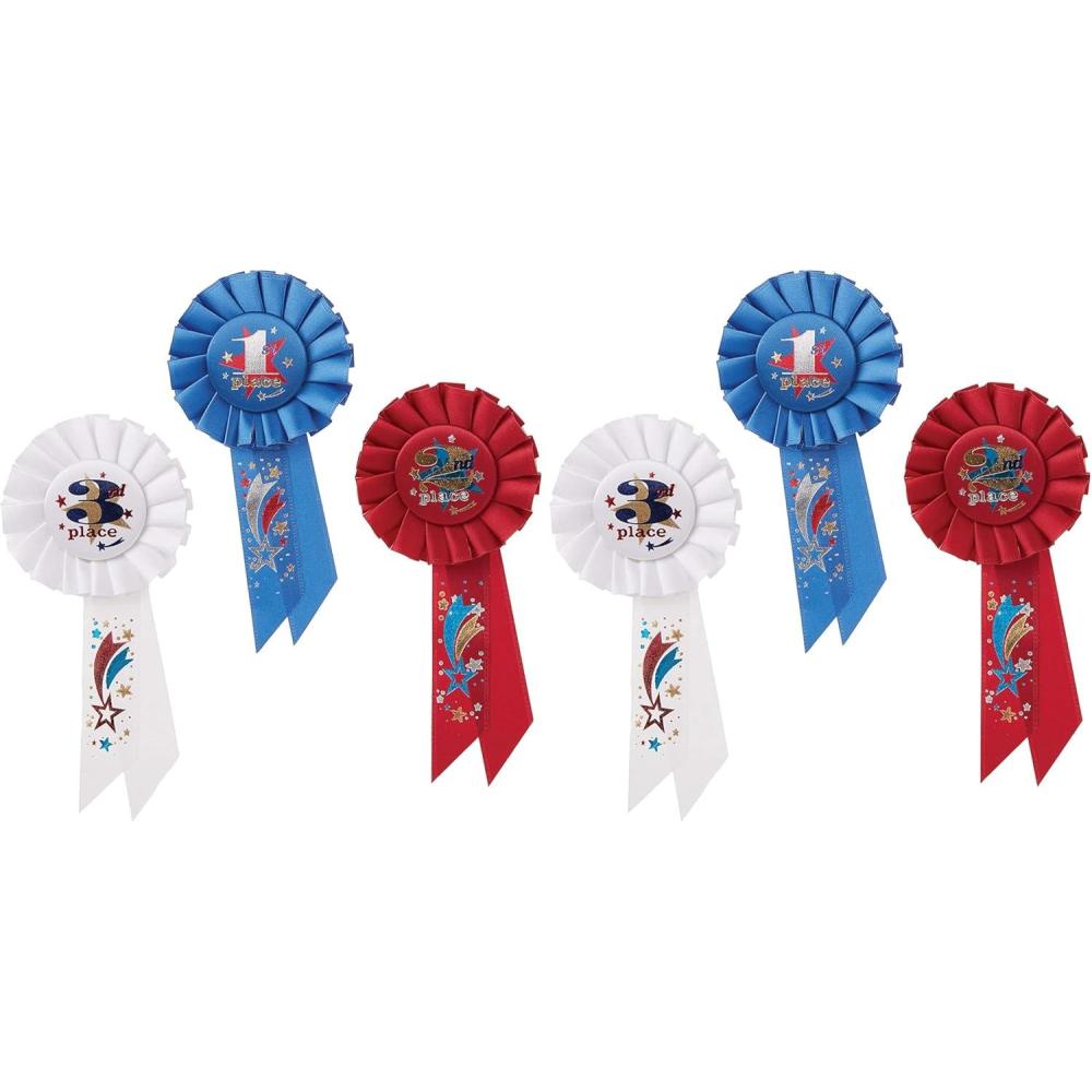 imageBeistle 1st 2nd and 3rd Place Award Pack Rosettes325 x 65 Pack of 2