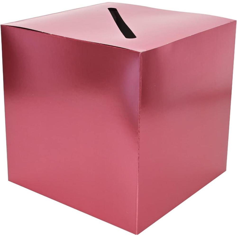 imageBeistle 2 Piece White Card Box Holders for Weddings Baby Shower Birthday and Graduation CelebrationsFoil AllPurpose Card Box  Rose Gold