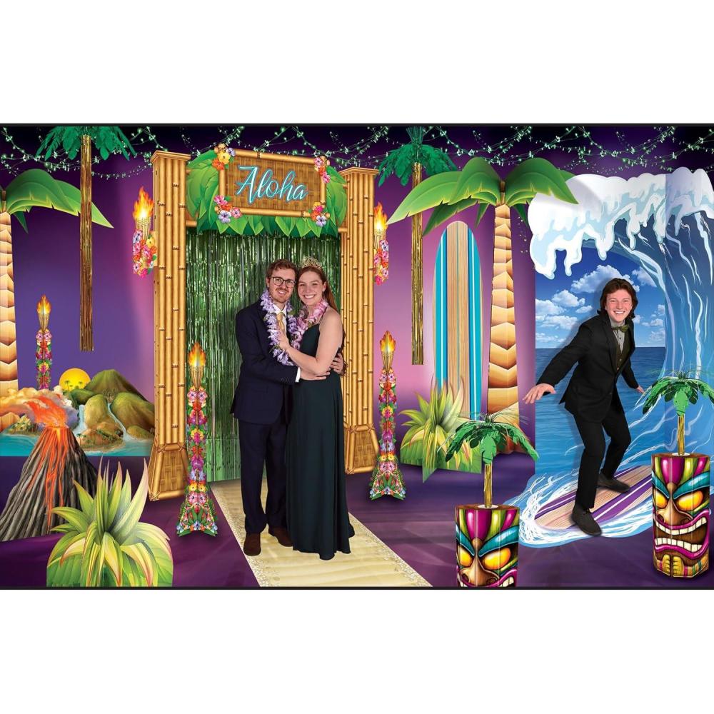 imageBeistle 22 Piece Luau Prom Decorations Hawaiian Theme Tropical Party School Dance Dcor ASSTD SIZES Multicolor