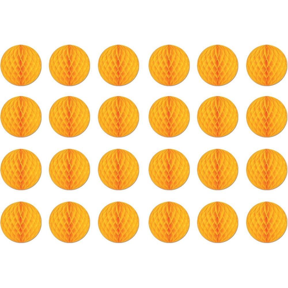 imageBeistle 24 Piece Honeycomb Tissue Paper Balls Hanging Birthday Party Baby Graduation Celebrations Bridal Shower Decorations 12quot Golden YellowGolden Yellow