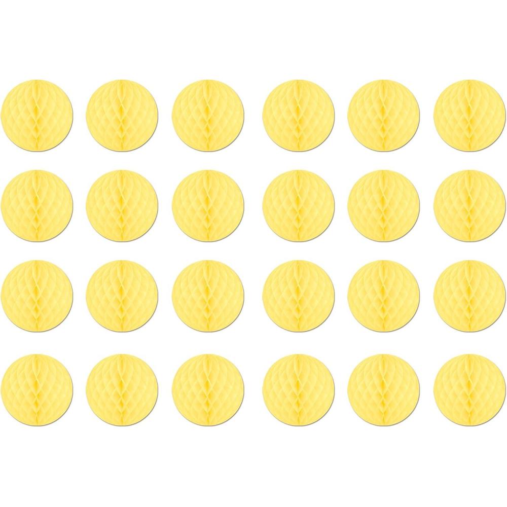 imageBeistle 24 Piece Honeycomb Tissue Paper Balls Hanging Birthday Party Baby Graduation Celebrations Bridal Shower Decorations 12quot Golden YellowYellow