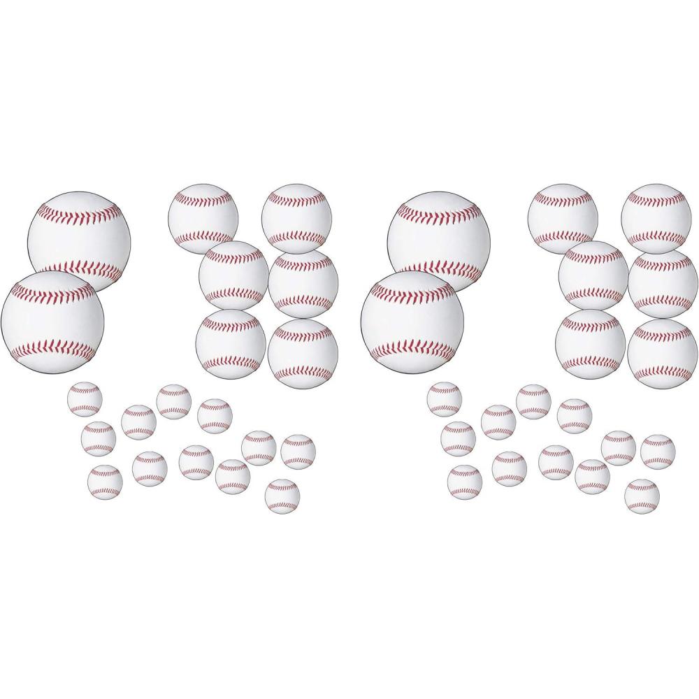 imageBeistle 24Piece Paper Baseball Cut Outs in WhiteRedBlack Sports Party Decorations for Game Day Celebrations Birthdays and Classroom Decor 135quotBaseball Cutouts  40 pack
