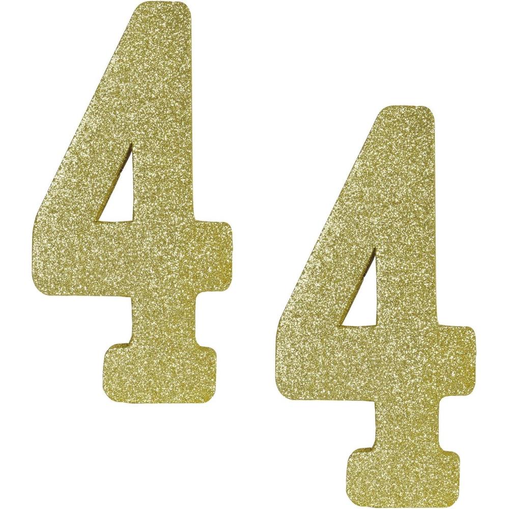 imageBeistle 3D Number 60 Centerpiece 8quot x 8quot x 1quot Gold Glittered Foam 60th Birthday Party Decoration Milestone ampamp AnniversaryNumber 4