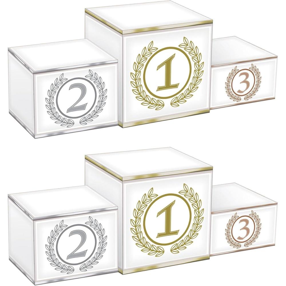 imageBeistle 3D Podium Centerpieces Set of 21st 2nd 3rd Place International Sports Tournament and Competition Decor Athletic Awards Night Party Supplies for Team Banquets 5 x 15