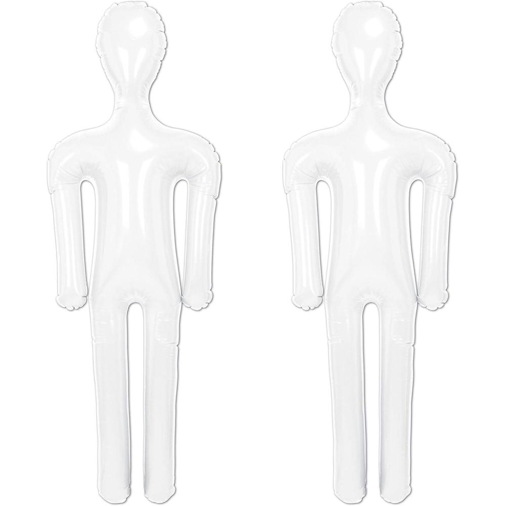 imageBeistle 4 FT 6 in Inflatable Body for Murder Mystery Crime Scene Party Halloween Decorations 54quot White2