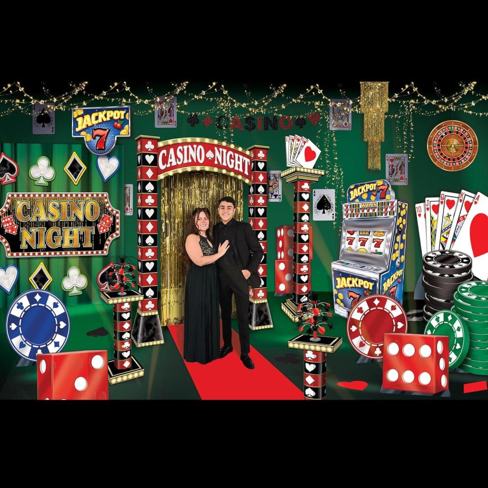 imageBeistle 40 Piece Casino Night Prom Decorations Las Vegas Party School Dance Dcor