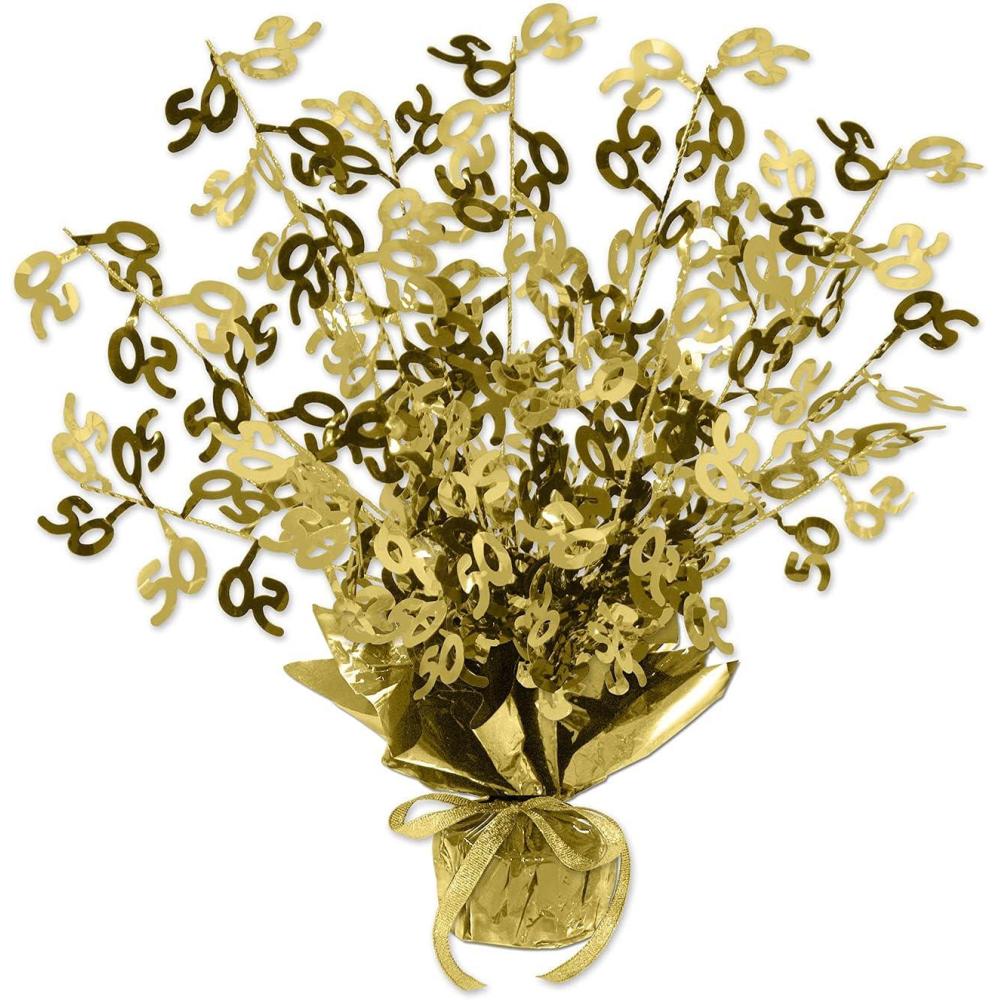 imageBeistle 54280GD Gold 50 Gleam N Burst Centerpiece 15Inch Gold1