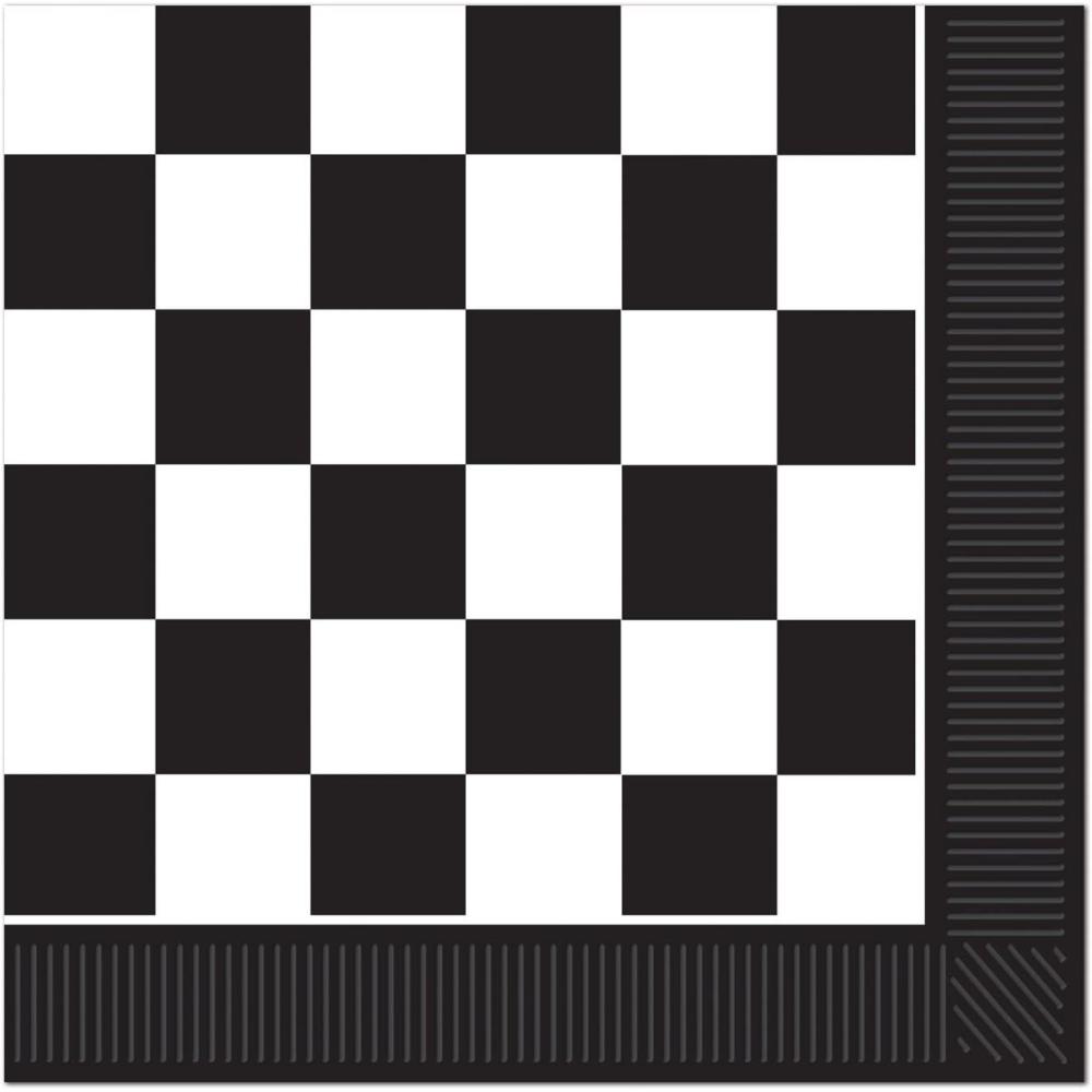 imageBeistle Black and White Check Lunch Napkins