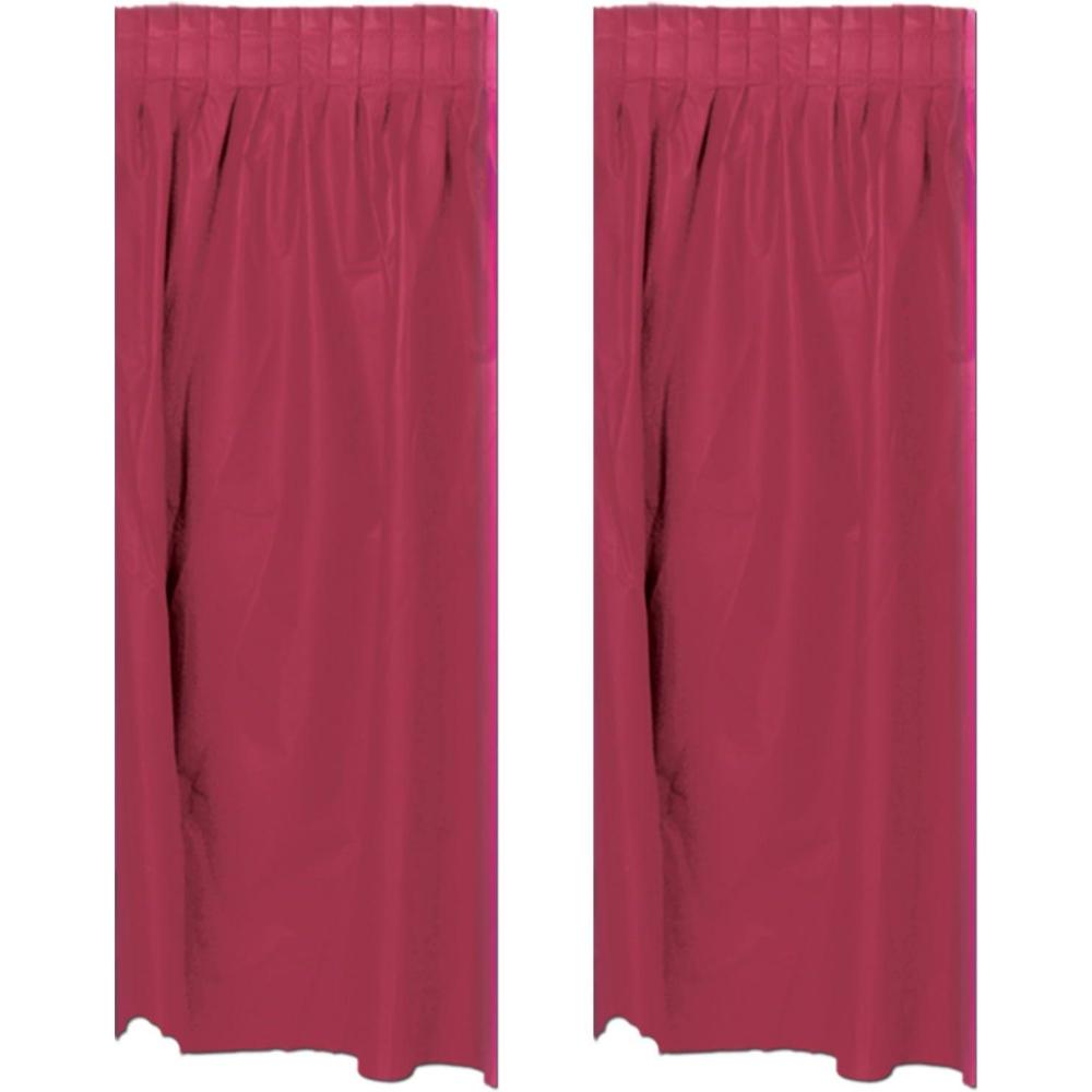 imageBeistle Burgundy Plastic Table SkirtingBurgundy  2 Pack