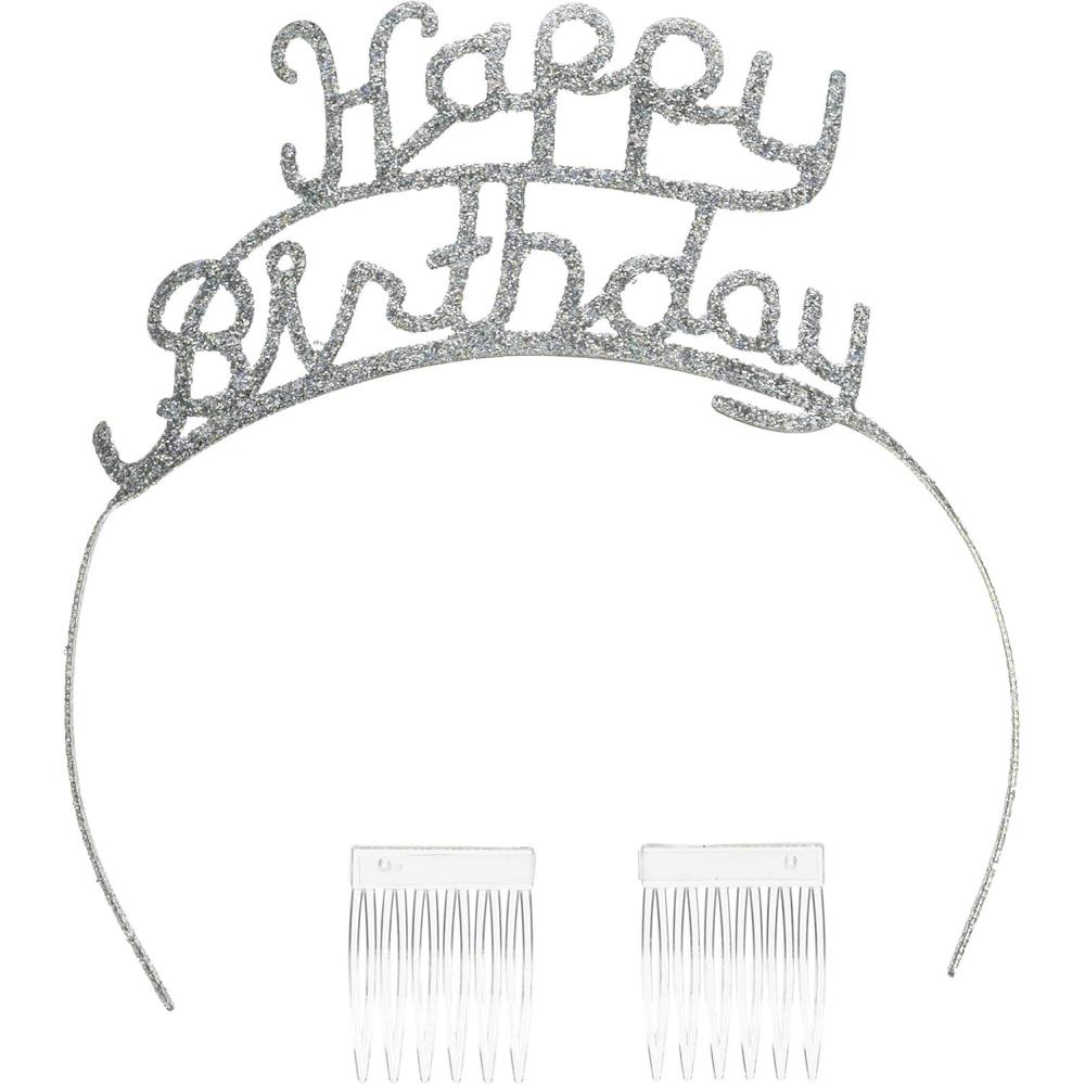 imageBeistle Glittered Metal Happy Birthday Tiara