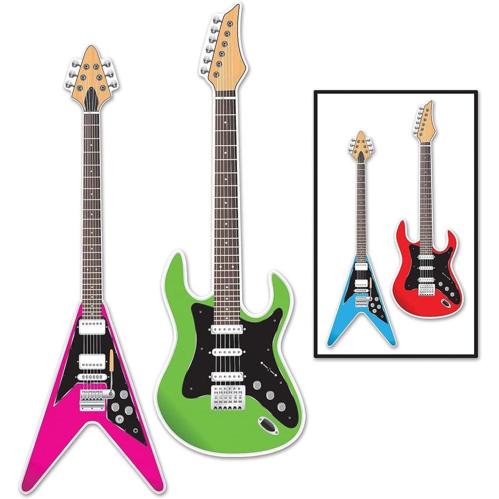 imageBeistle Guitar Cutouts 3 6Pack